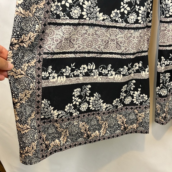 Alice + Olivia Athena Floral Print Wide - Waistband Flared Pants Size 4 - Picture 7 of 13